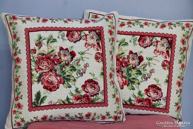 English rose machine tapestry pillowcase