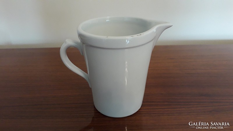 Régi Zsolnay porcelán fehér patikai mérőkancsó mérce mérőedény kancsó 13 cm