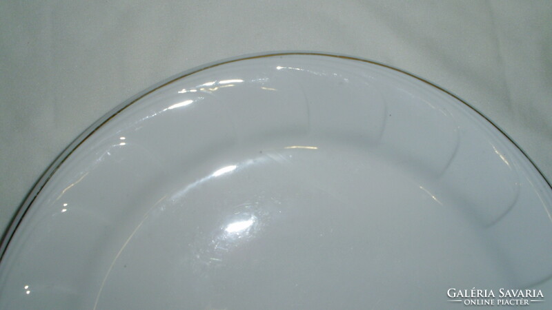 Hollóháza embossed pattern, gold rimmed serving plate, cake plate