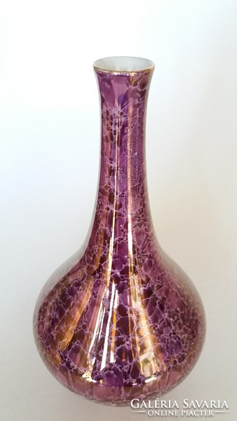 Old raven house porcelain vase purple retro design 25.5 Cm