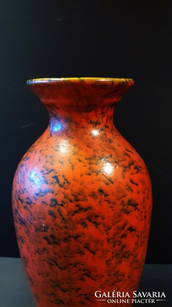 Retró, Tófej iparművész kerámia váza,  27,5  cm