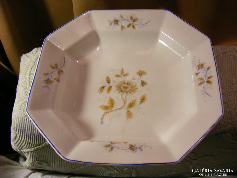 Old square floral garnish bowl