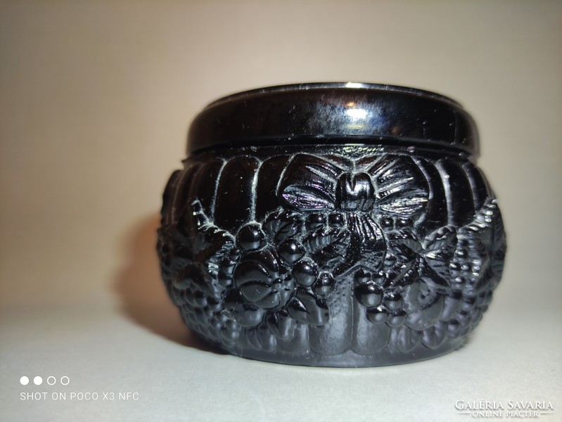 Very rare curt schlevokt black or very dark colored pipere jewelry glass box