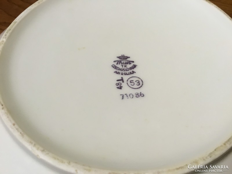 Tk thun Angelika porcelain soup bowl, snow white, with gold border, wonderful, perfect condition