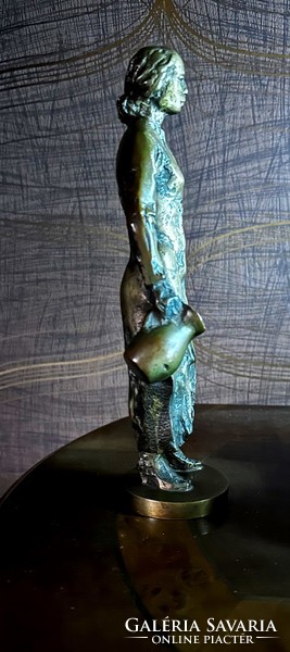 Lajos Józsa (1944-) Madonna carrying a water barrel (bronze sculpture)