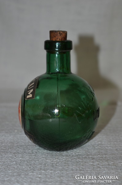 Régi kicsi Unicumos gömb üveg cimkével  ( DBZ 0025 )