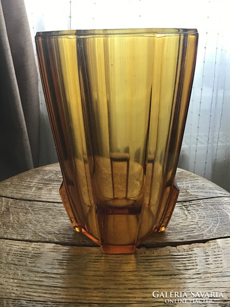 Antique art deco moser glass vase