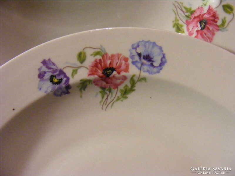 6 zsolnay flower plates
