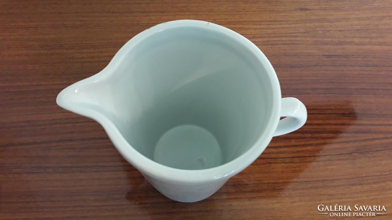 Régi Zsolnay porcelán fehér patikai mérőkancsó mérce mérőedény kancsó 13 cm