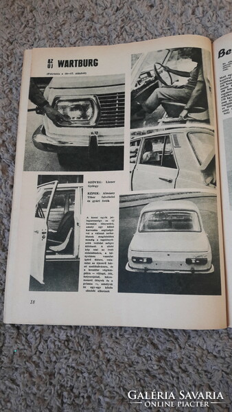 Autó-motor 1966.08. új  Wartburg 353 ,retro reklám, old timer