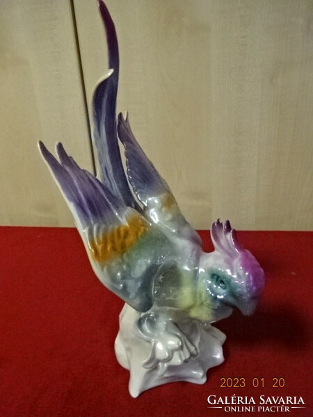 Russian porcelain figurine, colorful parrot, 25 cm high. He has! Jokai.