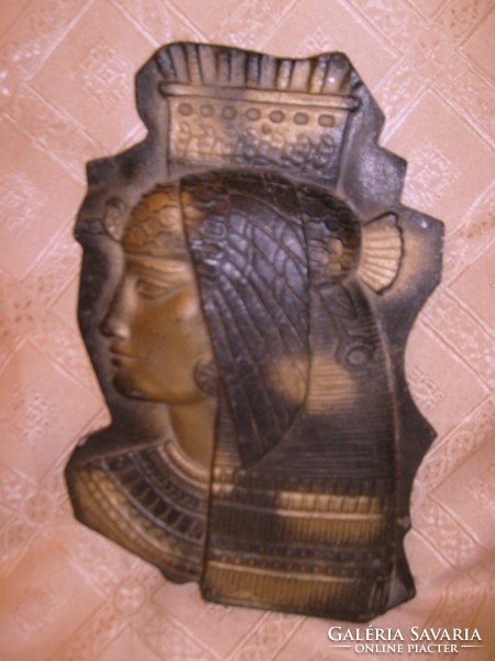 M1-12 pharaoh large head metal wall picture rarity 28 x 20 cm