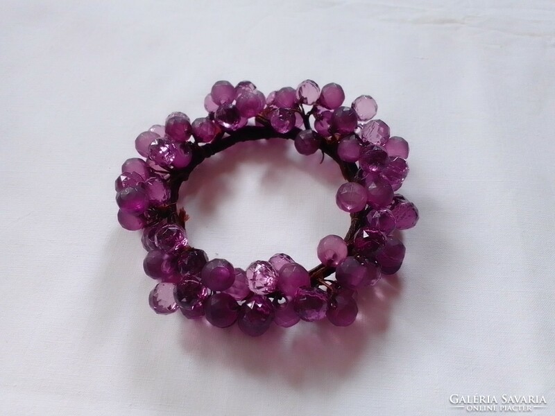 Amethyst crystal color acrylic polished beads berry wreath ornament decoration festive door decoration