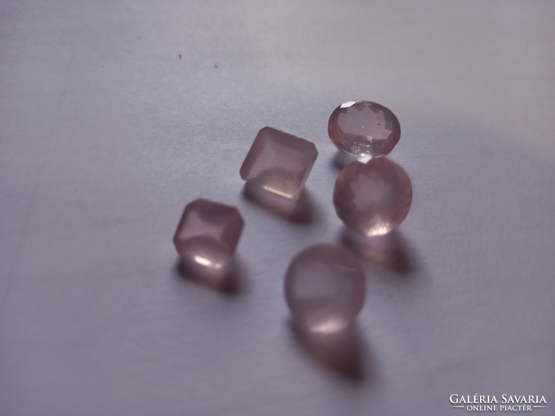 Top quality Afghan rose quartz faceted cuts!