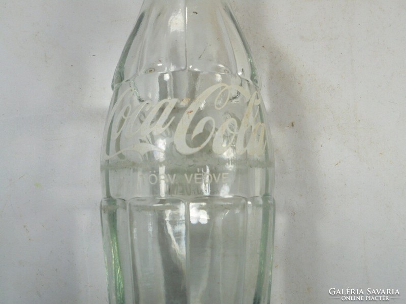 Retro régi Coca Cola Coca-Cola üveg palack eredeti festett címkével - 0,2 l - 1980-as évekből
