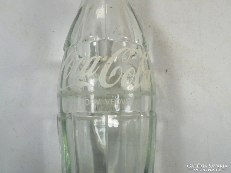 Retro old coca cola coca-cola glass bottle with original painted label - 0.2 l - from the 1980s