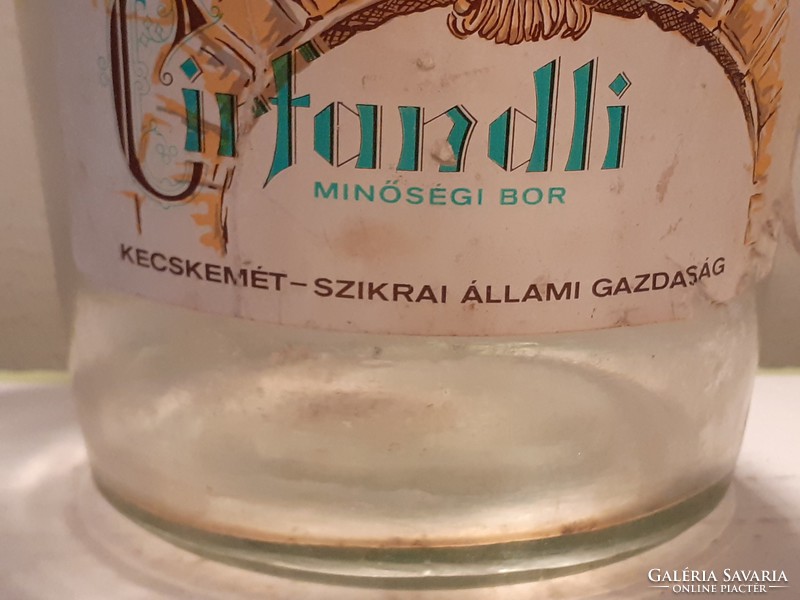 Retro cirfandli wine bottle with old labeled bottle