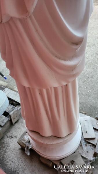 Mária kis Jézussal és báránnyal márvány szobor , szent szobor , szakrális szobor, vallási témájú