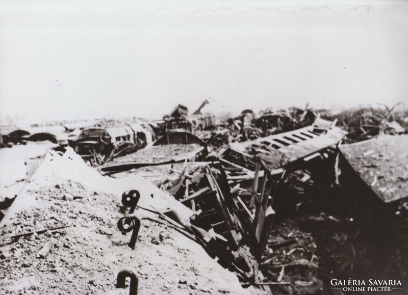 After the Anglo-American bomb attack at the Szolnok railway station