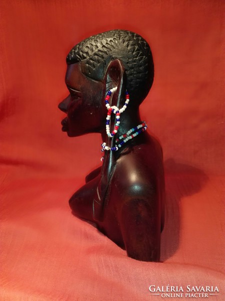 Afrikai női akt szobor ébenfából.