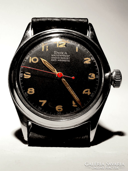 A museum rarity! 1946-Os military doxa with new leather strap 32 mm k.N. Serviced, accurate!. Only kp!