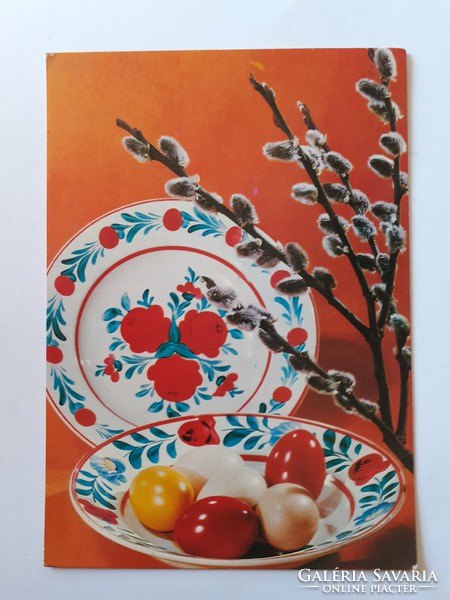 Retro húsvéti képeslap kerámia fotó levelezőlap