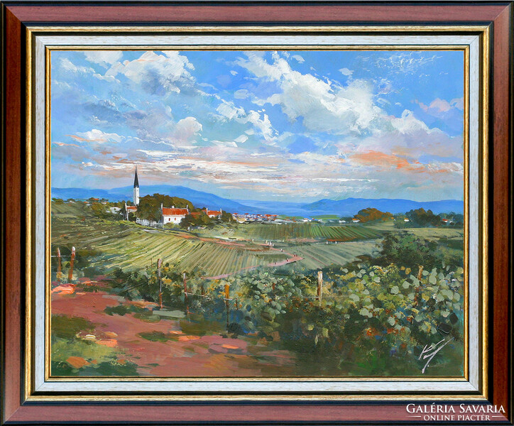 Kabul Adilov: Provence landscape - framed: 50x60cm - artwork: 40x50cm - 21/206