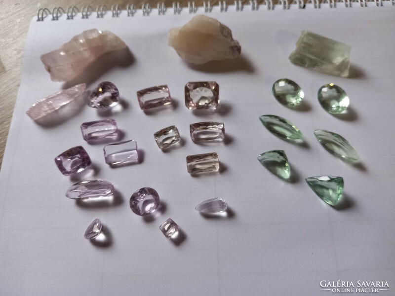 Afghan kunzite gemstone cut set in one 5 ct - up to 18