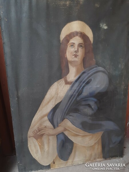 Saint image painted on canvas