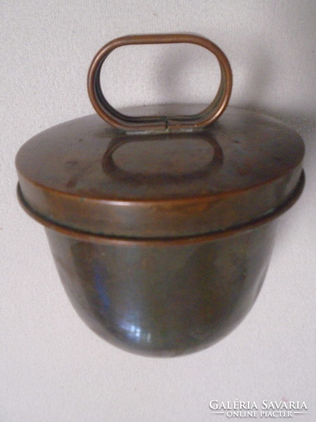 Jos. Matauschek Vienna monogrammed antique copper container in good condition