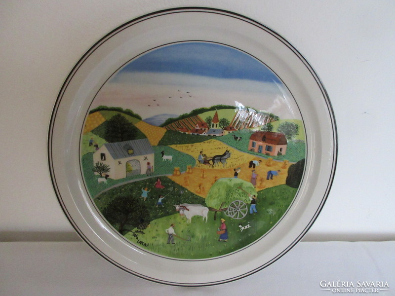 Antique, villeroy § boch wall plate. From the seasons, summer. Negotiable!