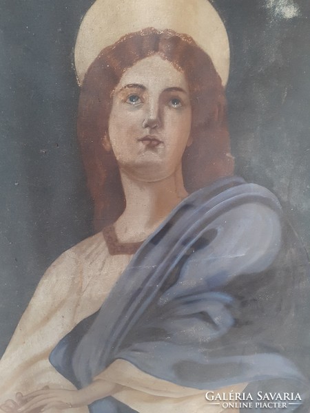 Saint image painted on canvas