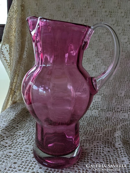 Old huta glass jug