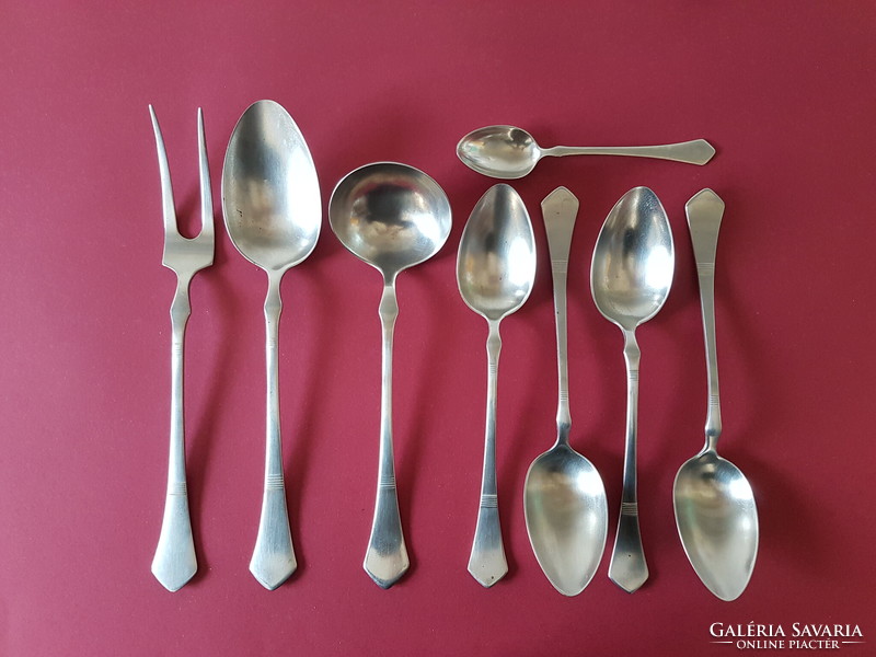 Alpaca serving utensils, spoons with the Wellner mark