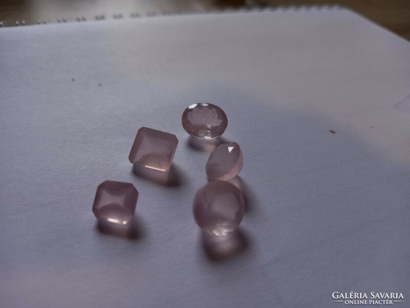 Top quality Afghan rose quartz faceted cuts!