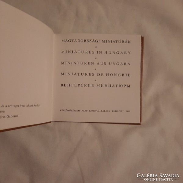 Mucsi András: Magyarországi miniatúrák    Képzőművészeti Alap Kiadóvállalat 1972