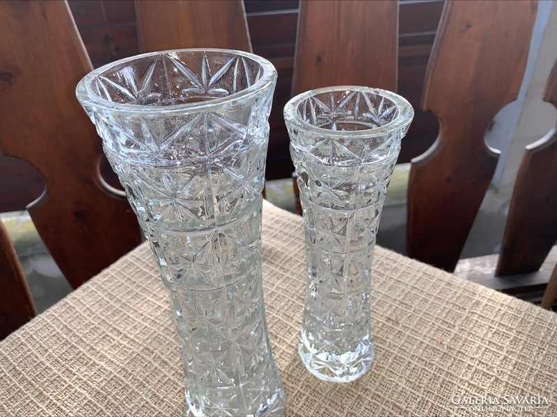 Thick retro glass vase, smaller damaged as a gift