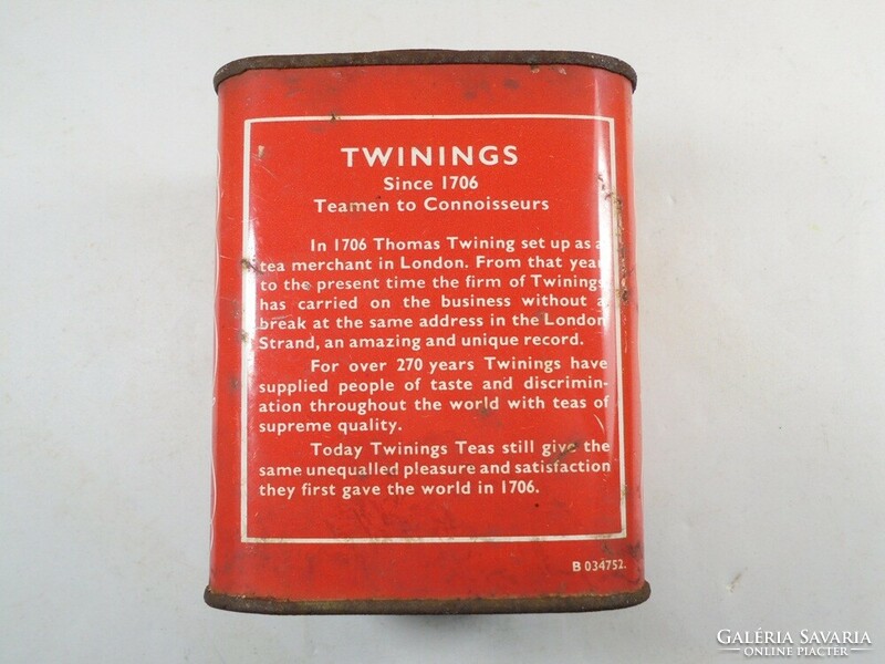 Retro Teás angol fémdoboz fém pléh doboz - Twinings Englis Breakfast Tea -1970-es évek