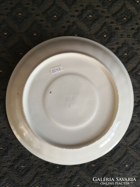 TK (Klösterle) csodálatos porcelán tányér, antik: 1830-1893. Ragyogó kék-arany