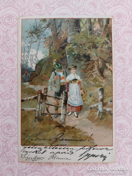 Old postcard 1900 postcard