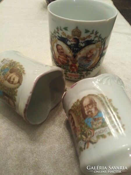 József Ferenc - porcelain set of 3 pieces