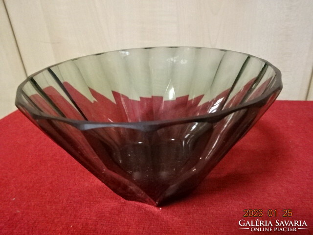 Green glass bowl, diameter 15 cm. He has! Jokai.