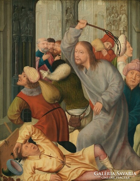 Quentin massys - christ driving the money changers out of the temple - canvas reprint
