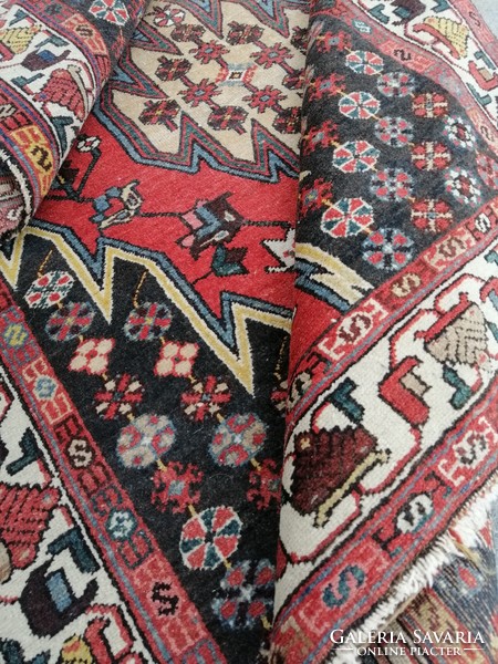 Iranian Kurdish mazlaghan nomadic hand-knotted rug. Negotiable!