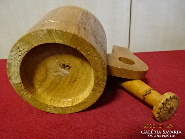 Russian wooden spice mortar, made in Russia, top diameter, diameter 11 cm. He has! Jokai.