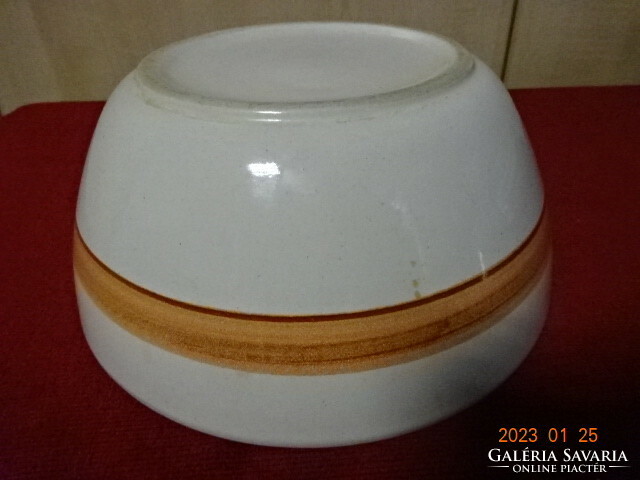 German porcelain bowl, brown striped, diameter 19 cm. He has! Jokai.