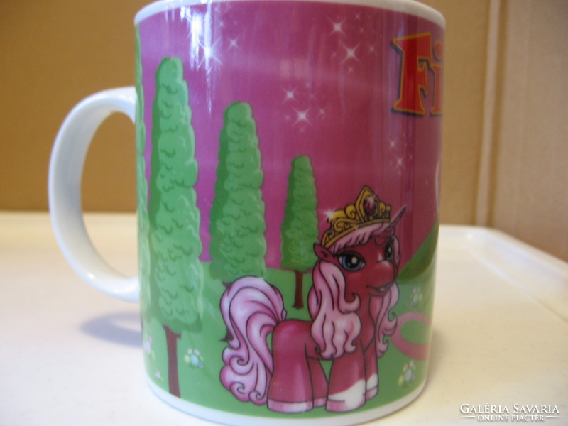 Filly unicorn pony tale, kids mug with united labels