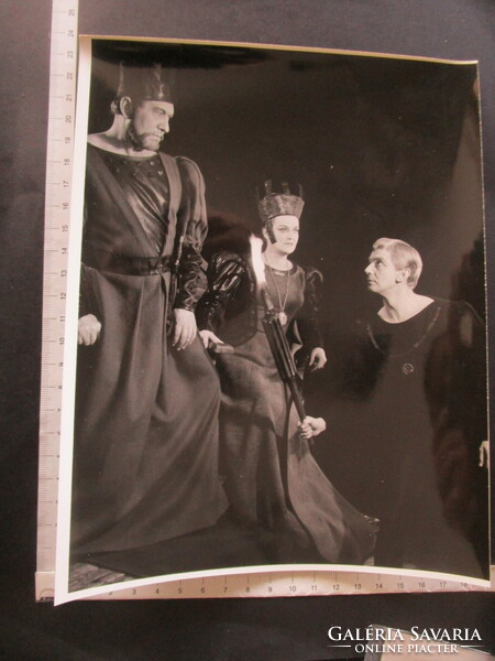 Tolnay šärki - Ferenc Bessenye - actor Miklós Gábor giant three-shot photo Madáchszinház Budapest 1964