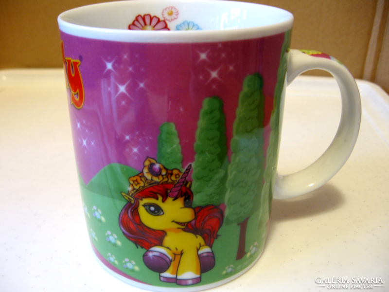 Filly unicorn pony tale, kids mug with united labels