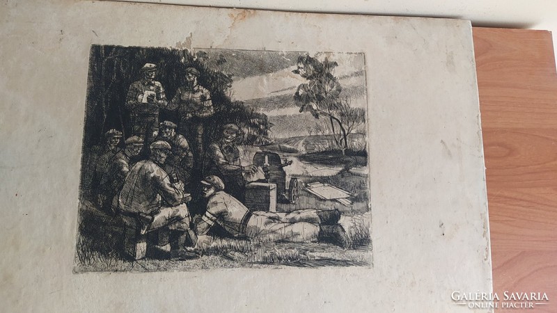 (K) old communist etching military 3